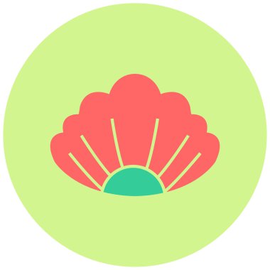 deniz kabuğu simge vektör çizim