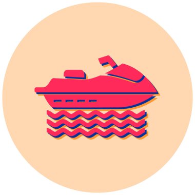 Tekne Düz Vektör Simgesi