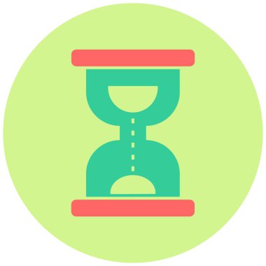 kum saati düz vektör simgesi