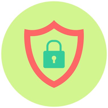 Güvenlik kalkanı vektör illüstrasyonu