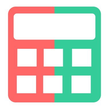 Hesap makinesi. Web simgesi basit illüstrasyon