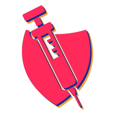 Tıbbi şırınga ikonu. vektör illüstrasyonu