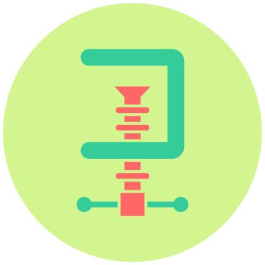 Vise simgesi, basit tasarım vektör çizimi