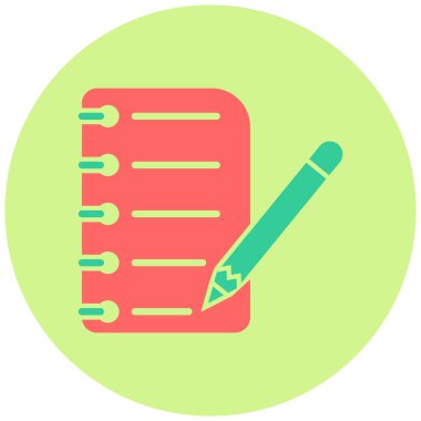 notepad web simgesi basit illüstrasyon