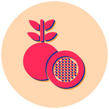 Nar simgesi vektör illüstrasyonu