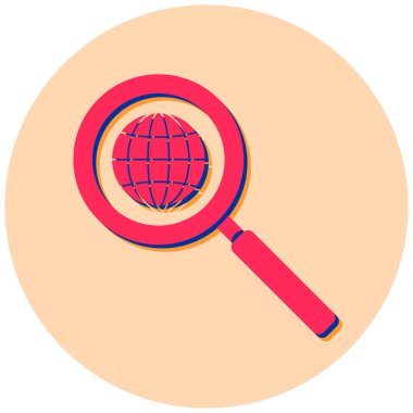 Ara. Web simgesi basit illüstrasyon