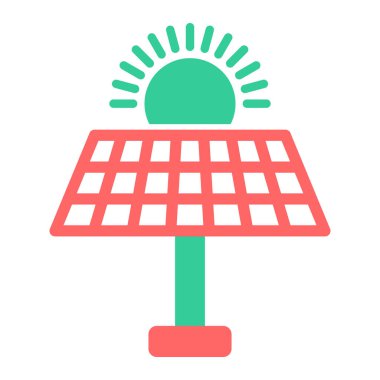 Güneş paneli. Basit resimleme