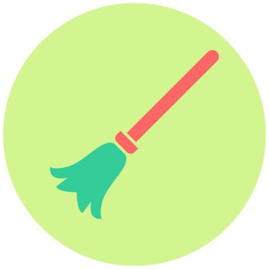 Süpürge. Web simgesi basit illüstrasyon