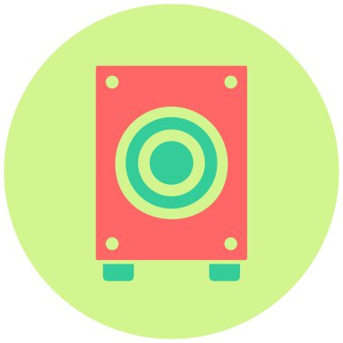 Subwoofer. Web simgesi basit illüstrasyon