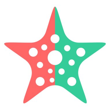 denizyıldızı. Web simgesi basit illüstrasyon