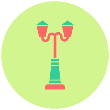 Sokak lambası. Basit illüstrasyon