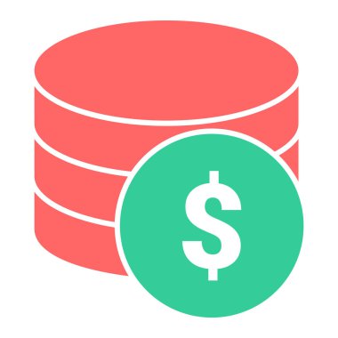 dolar paraları düz kutsal kişilerin resmi, vektör çizim