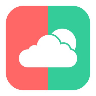 bulut simgesi, vektör illüstrasyonu