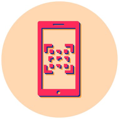 qr kod simgesine sahip cep telefonu