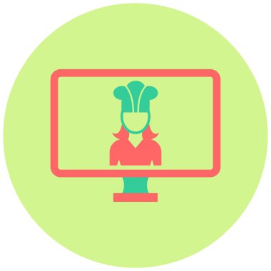 Aşçılık Gösterisi simgesinin vektör illüstrasyonu