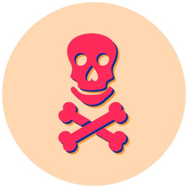 Kafatası. Web simgesi basit illüstrasyon