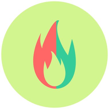 Ateş vektörü simgesini ateşle