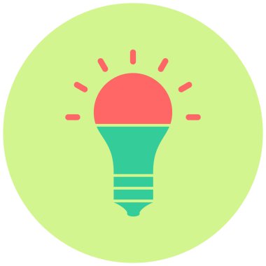 Ampul. Web simgesi basit illüstrasyon