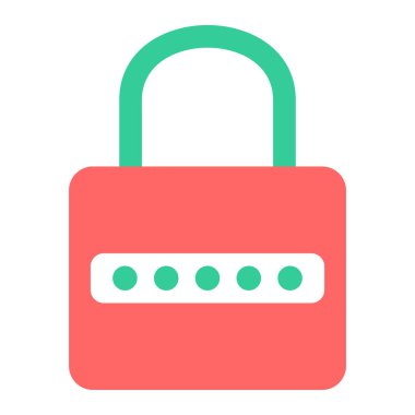 Kilit. Web simgesi basit illüstrasyon