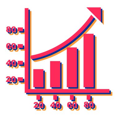 İş grafiği simgesinin vektör illüstrasyonu
