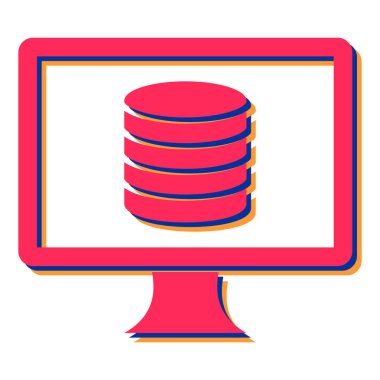 veritabanı vektör renk simgesi