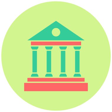 Court modern simgesinin vektör illüstrasyonu 