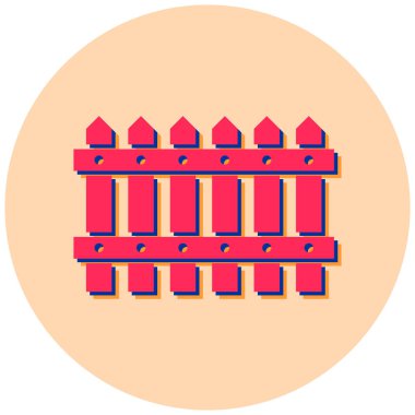 Çit. Web simgesi basit illüstrasyon