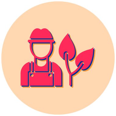 Bir bahçıvanın vektör illüstrasyonu