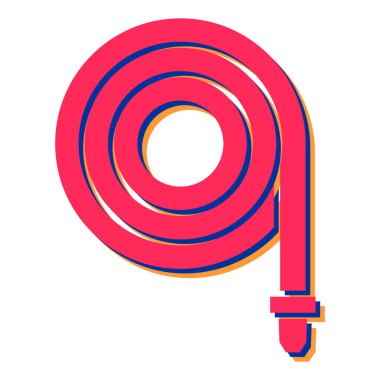 Su hortumu simgesi, basit tasarım vektör çizimi