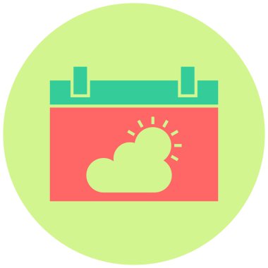 Cloud Calender 'ın güzel düz simgesi