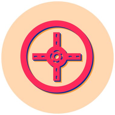 yol işareti simgesi, basit tasarım vektör çizimi