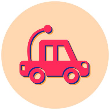 - Araba. Web simgesi basit illüstrasyon