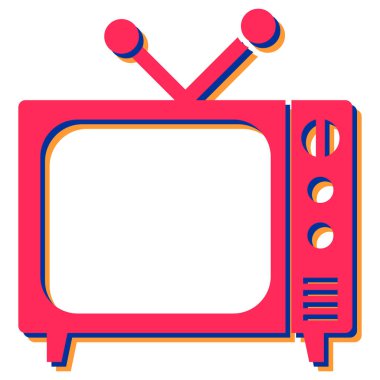 Televizyon. Web simgesi basit illüstrasyon