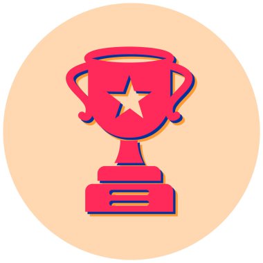 Kupa. Web simgesi basit illüstrasyon