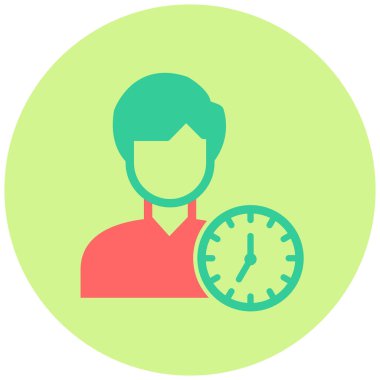 zaman yönetimi simgesi, vektör illüstrasyonu