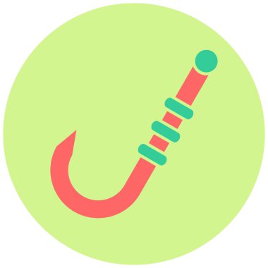 Balık oltası. Basit resimleme