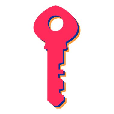 Anahtar simgesi vektör illüstrasyonu