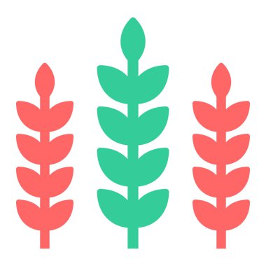 Buğday ikonu. Web için tohum vektör simgelerinin düz çizimi