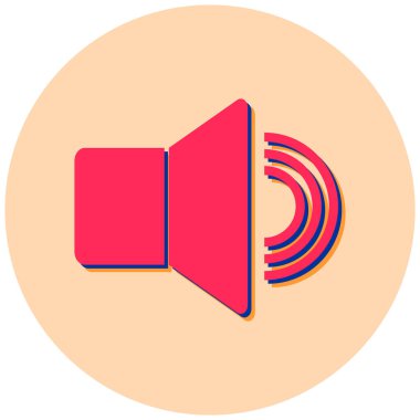 Konuşmacı. Web simgesi basit illüstrasyon