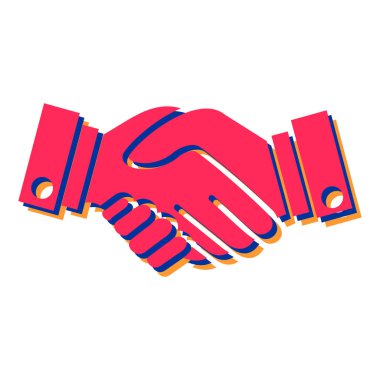 El sıkışma simgesi vektör illüstrasyonu