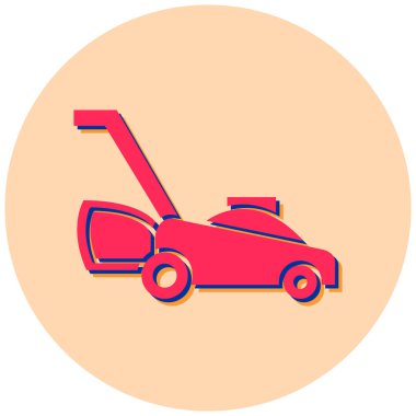 Çim biçme makinesi. Web simgesi