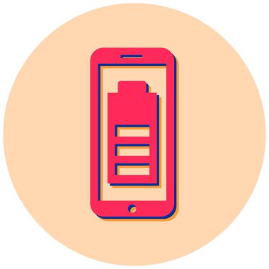 Cep telefonu simgesi, vektör illüstrasyonu