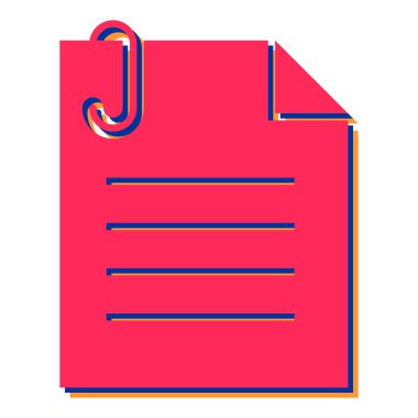 Not ve kalem ikonu vektör illüstrasyon tasarımlı pano