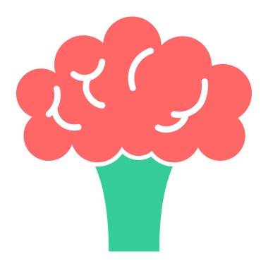 Brokoli. Web simgesi basit illüstrasyon