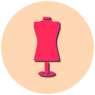 Manken mi? Web simgesi basit illüstrasyon