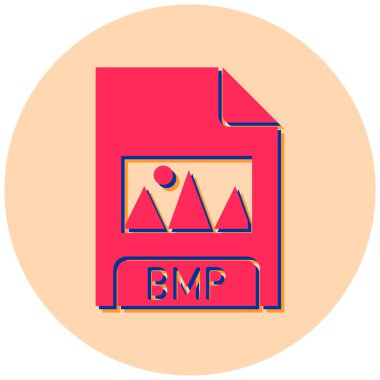 bmp dosya biçimi simgesi, vektör illüstrasyonu 