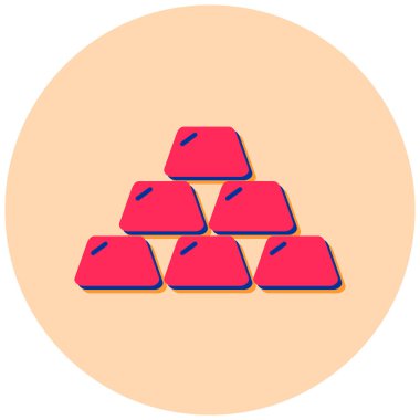 Altın külçelerinin vektör illüstrasyonu