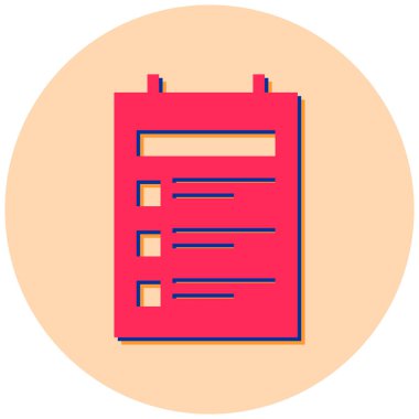 Kontrol listesi. Web simgesi basit illüstrasyon