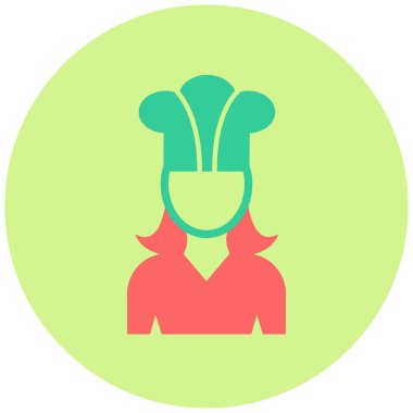 Şef. Web simgesi basit illüstrasyon