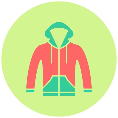 Kapüşonlu simge, vektör çizimi